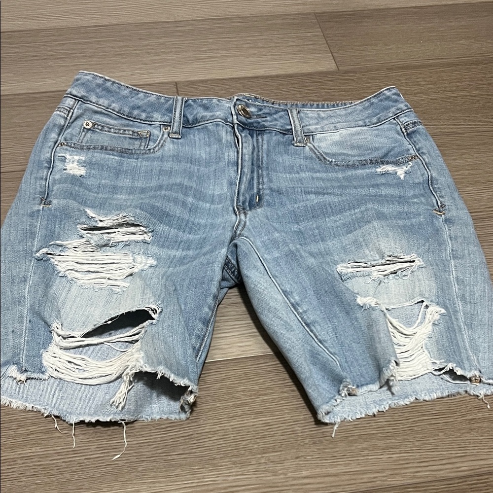 Distressed Denim Women Shorts